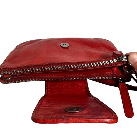 Anthropologie Vilenca Holland Rustic Red Woven Leather Convertible Crossbody - Picture 4 of 9